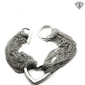 Pre-Loved Tiffany & Co. Open Heart Multi Strand Toggie Sterling Silver Bracelet 7"inch
