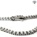 14k White Gold 8.00ct H SI1 Round Diamond Tennis Necklace 22"inch