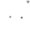 14k White Gold .10ct G SI1 Round Stud Earrings