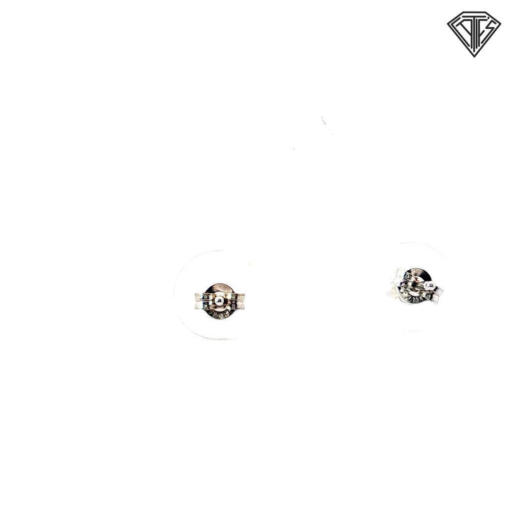 14k White Gold .10ct G SI1 Round Stud Earrings