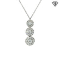 Pre-Loved Tiffany & Co. Platinum .55ct F VS1 Round Diamond Circlet Triple Drop Necklace 16"inch