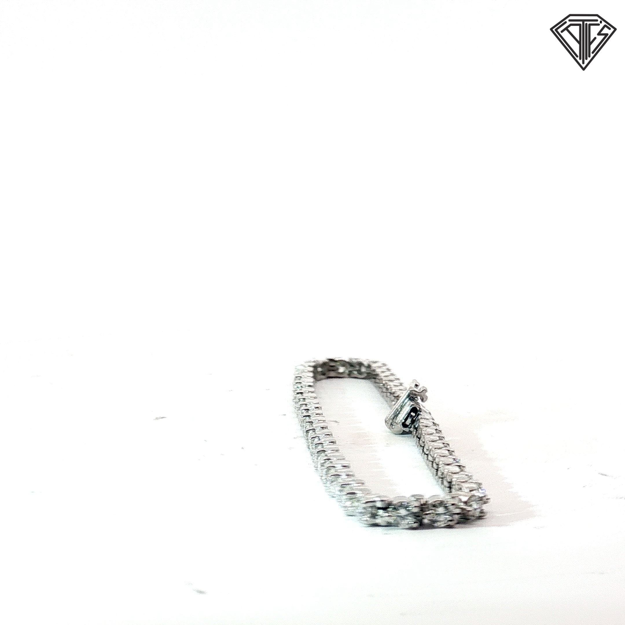 14k White Gold 5.00ct F VS2 Round Diamond Tennis Bracelet