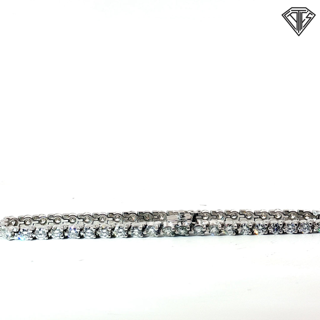 14k White Gold 5.00ct F VS2 Round Diamond Tennis Bracelet