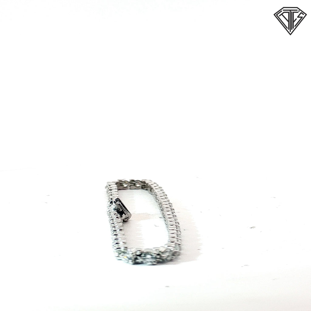 14k White Gold 5.00ct F VS2 Round Diamond Tennis Bracelet