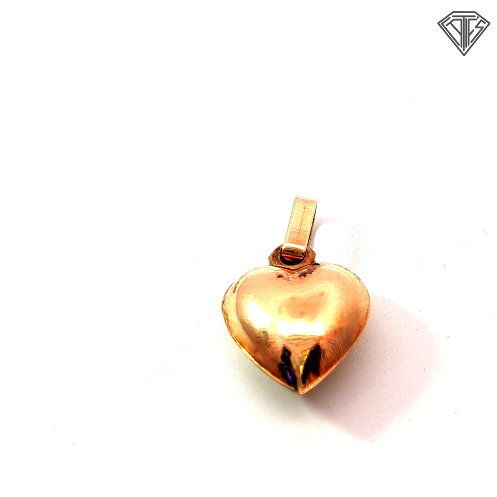 18k Yellow Gold Heart Charm 1.2 gram