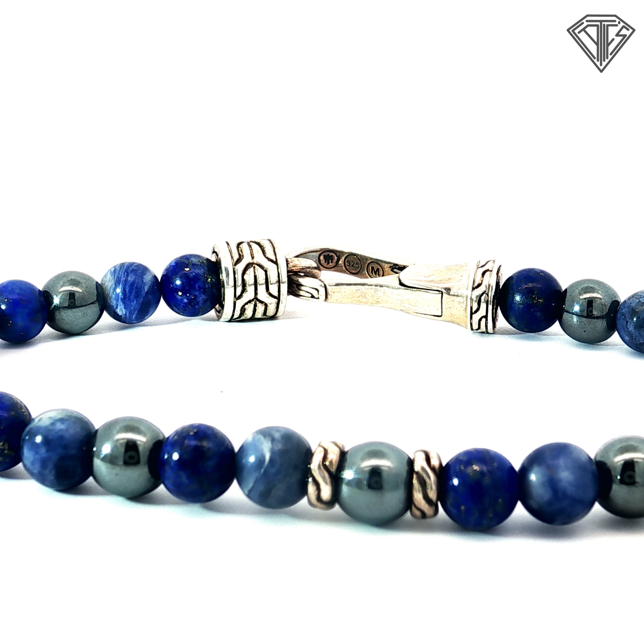 Pre-Loved John Hardy Lapis Lazuli Bracelet 6mm 8"inch