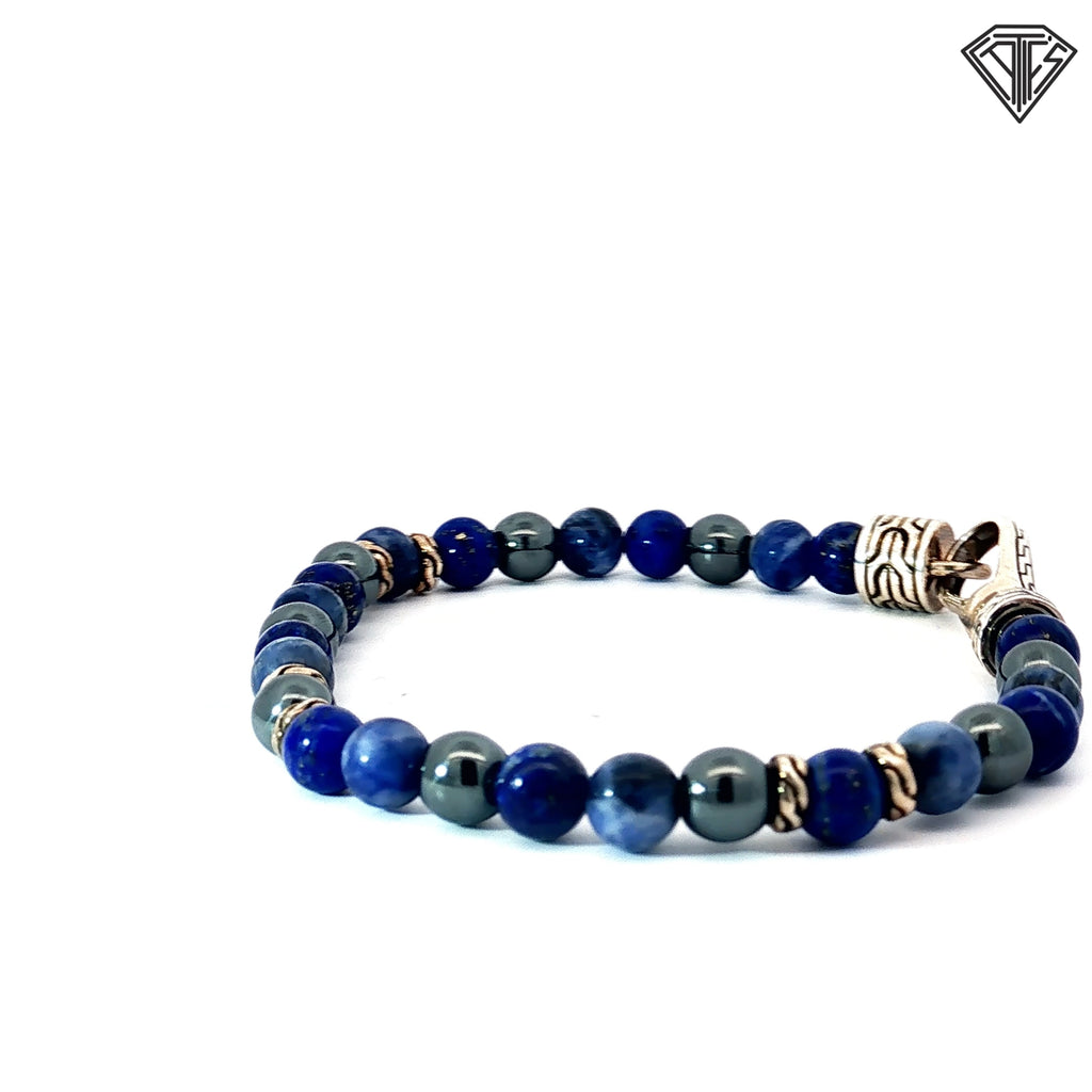 Pre-Loved John Hardy Lapis Lazuli Bracelet 6mm 8"inch