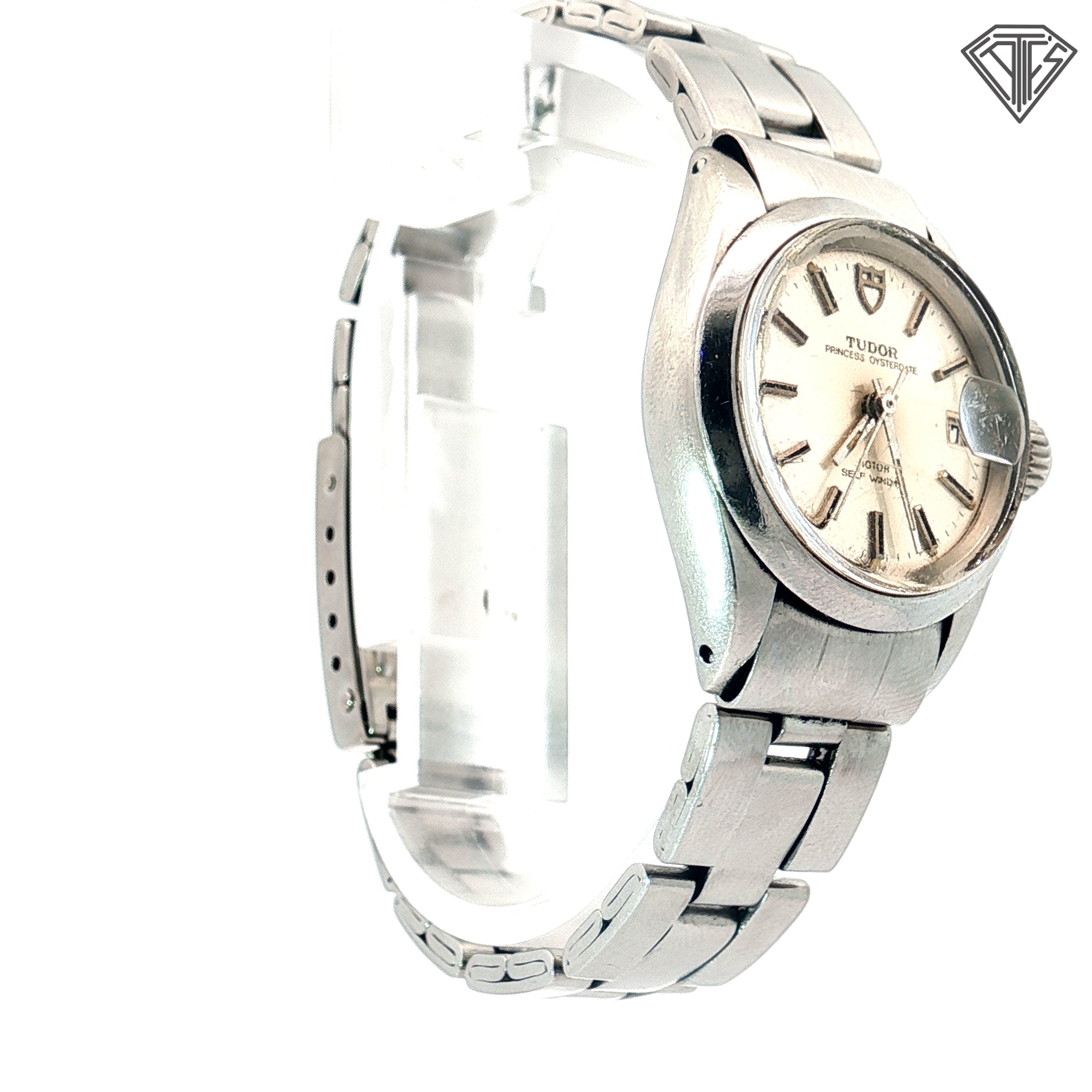 Pre-Loved Vintage Tudor Princess Oyster Date /25 x 31 mm /Steel / Grey Marker Watch/ Automatic/ Watch