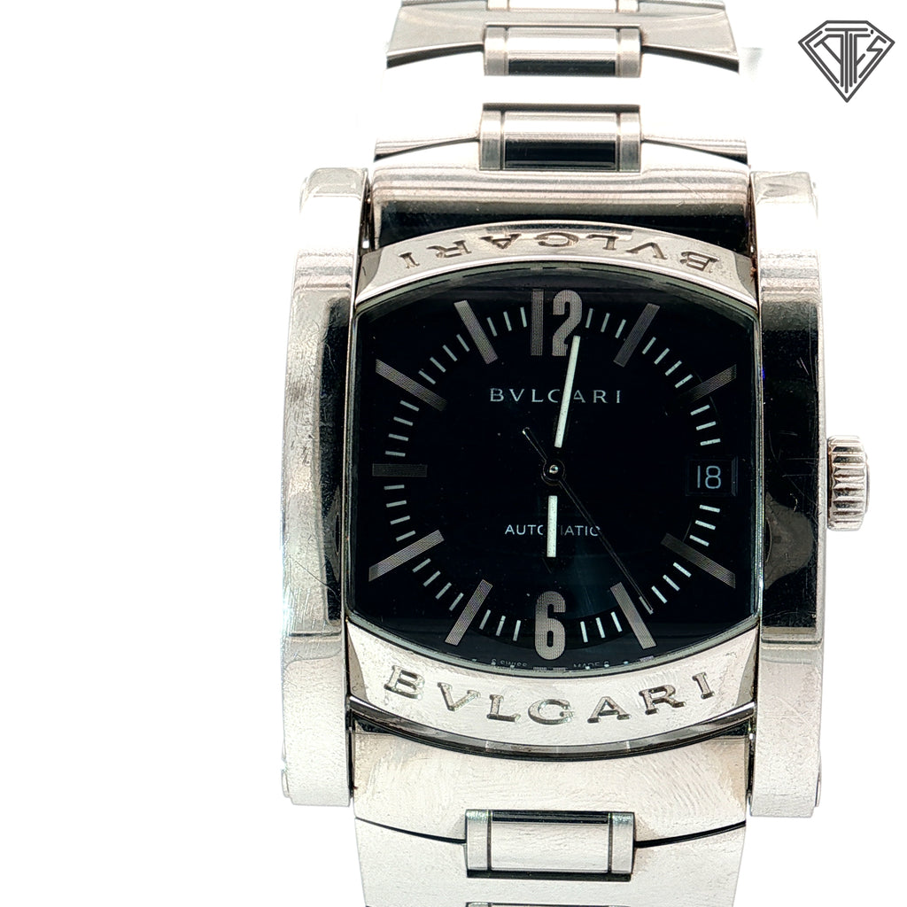 Pre-Owned Bvlgari Assioma Gray Dial Men Watch 34mm/ Automatic/ Steel Band