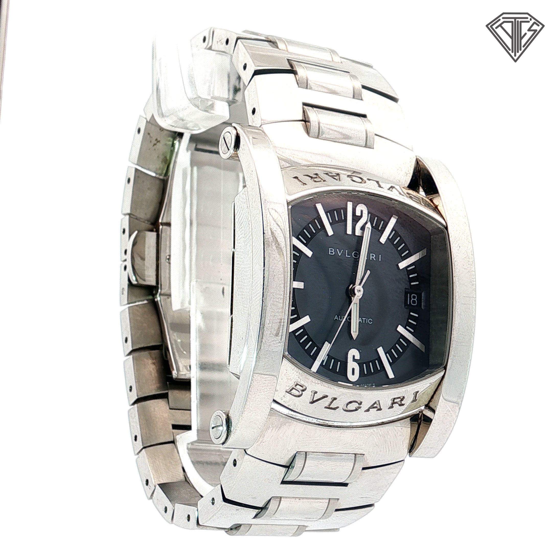 Pre-Owned Bvlgari Assioma Gray Dial Men Watch 34mm/ Automatic/ Steel Band