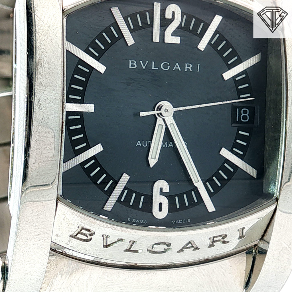 Pre-Owned Bvlgari Assioma Gray Dial Men Watch 34mm/ Automatic/ Steel Band