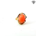 18k Yellow Gold Citrine / Baguette Diamond Contemporary Ring 10.7 gram Size 7