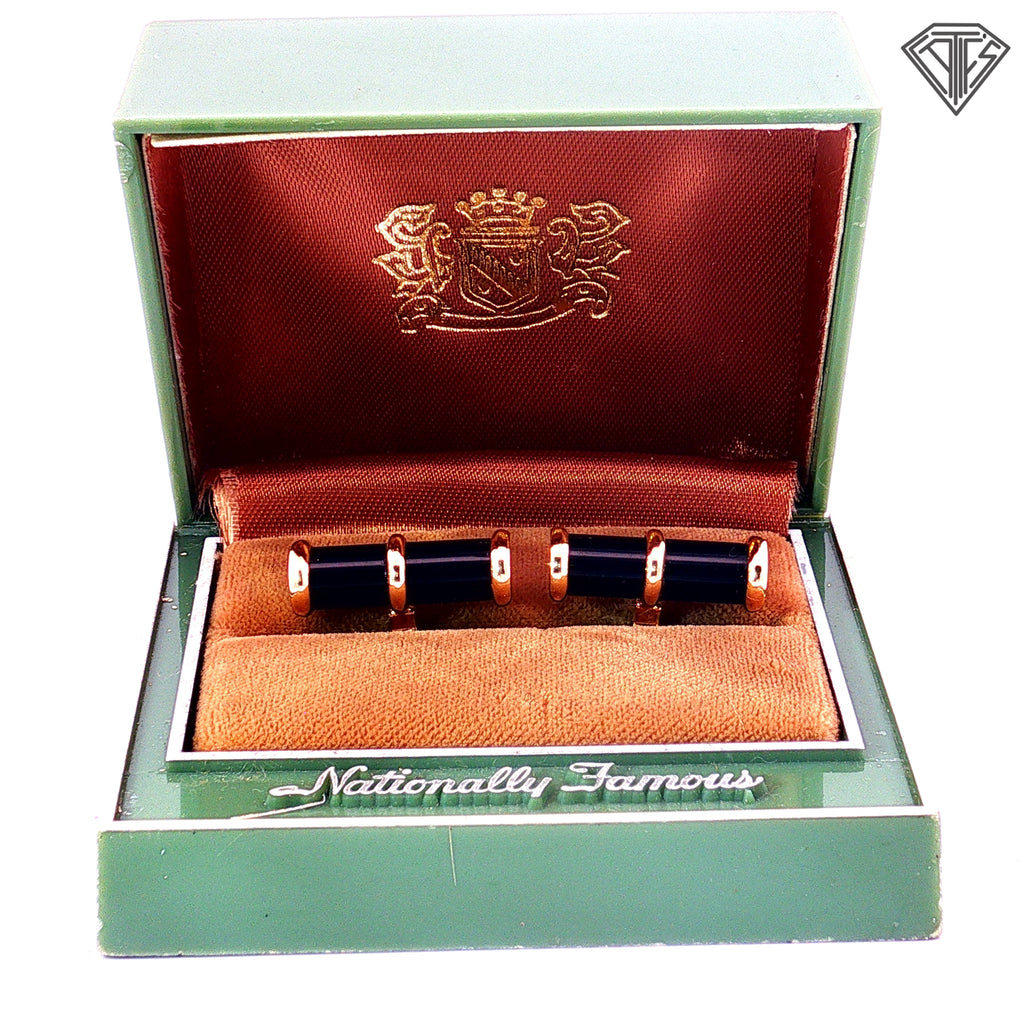 14k Yellow Gold / Onyx Cufflinks