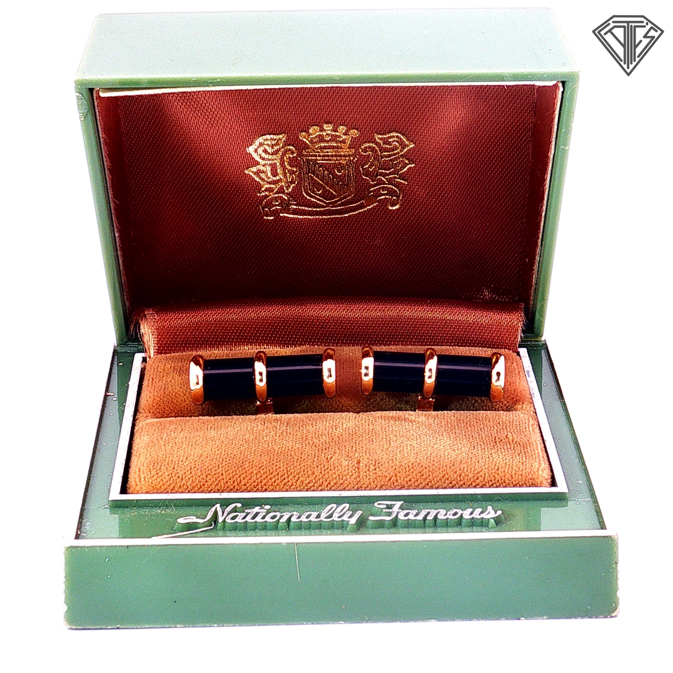 14k Yellow Gold / Onyx Cufflinks