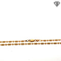 14k Yellow Gold Beaded Anklet Bracelet 10"inch