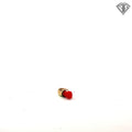 14k Yellow Gold Coral Azabachi Charm