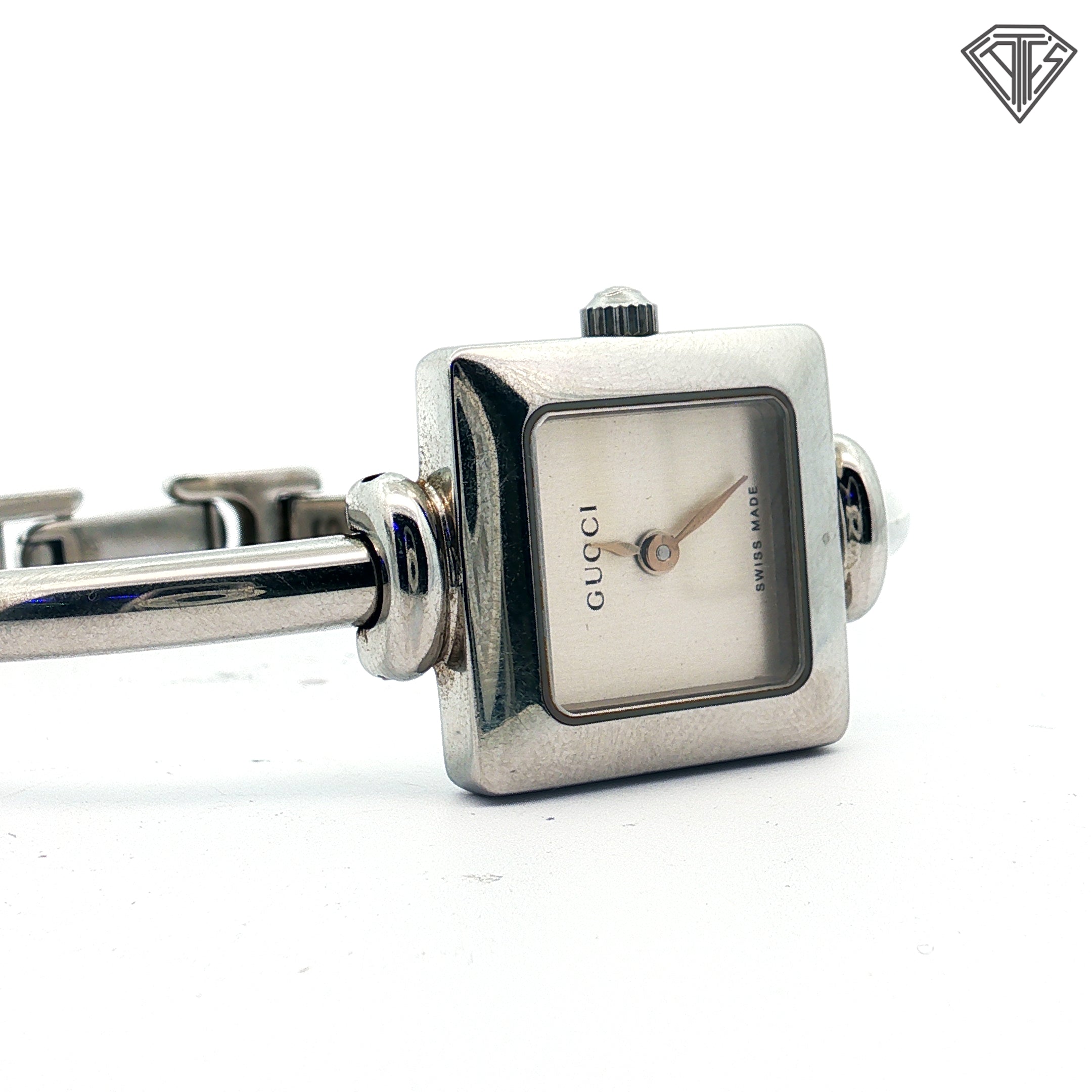 Pre-Loved Gucci 1900 Series Watch 20mm x 20mm / Silver Dial/ Steel/ 5.5"inch or Smaller