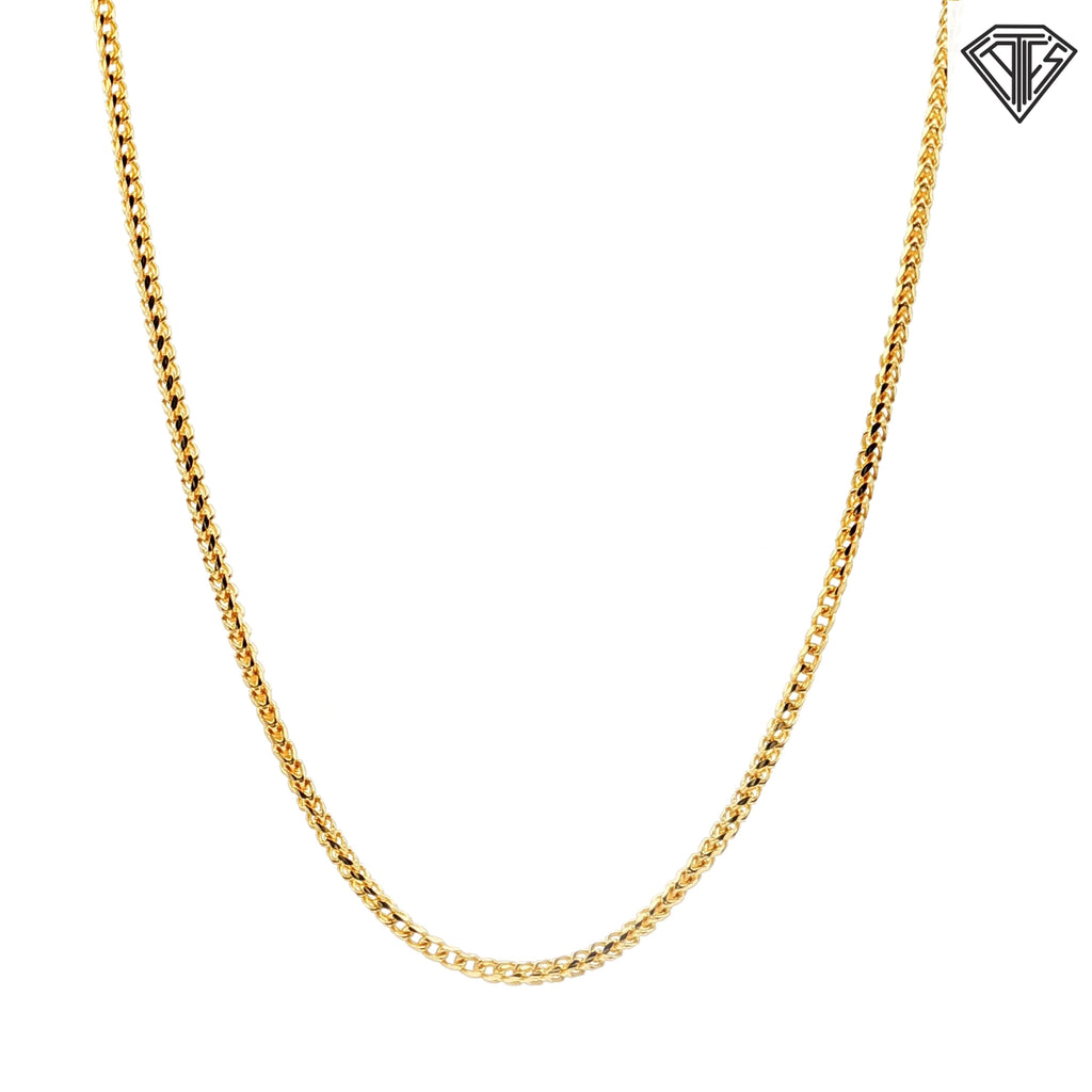 14k Yellow Gold Wheat Necklace 7.80 gram 20"inch