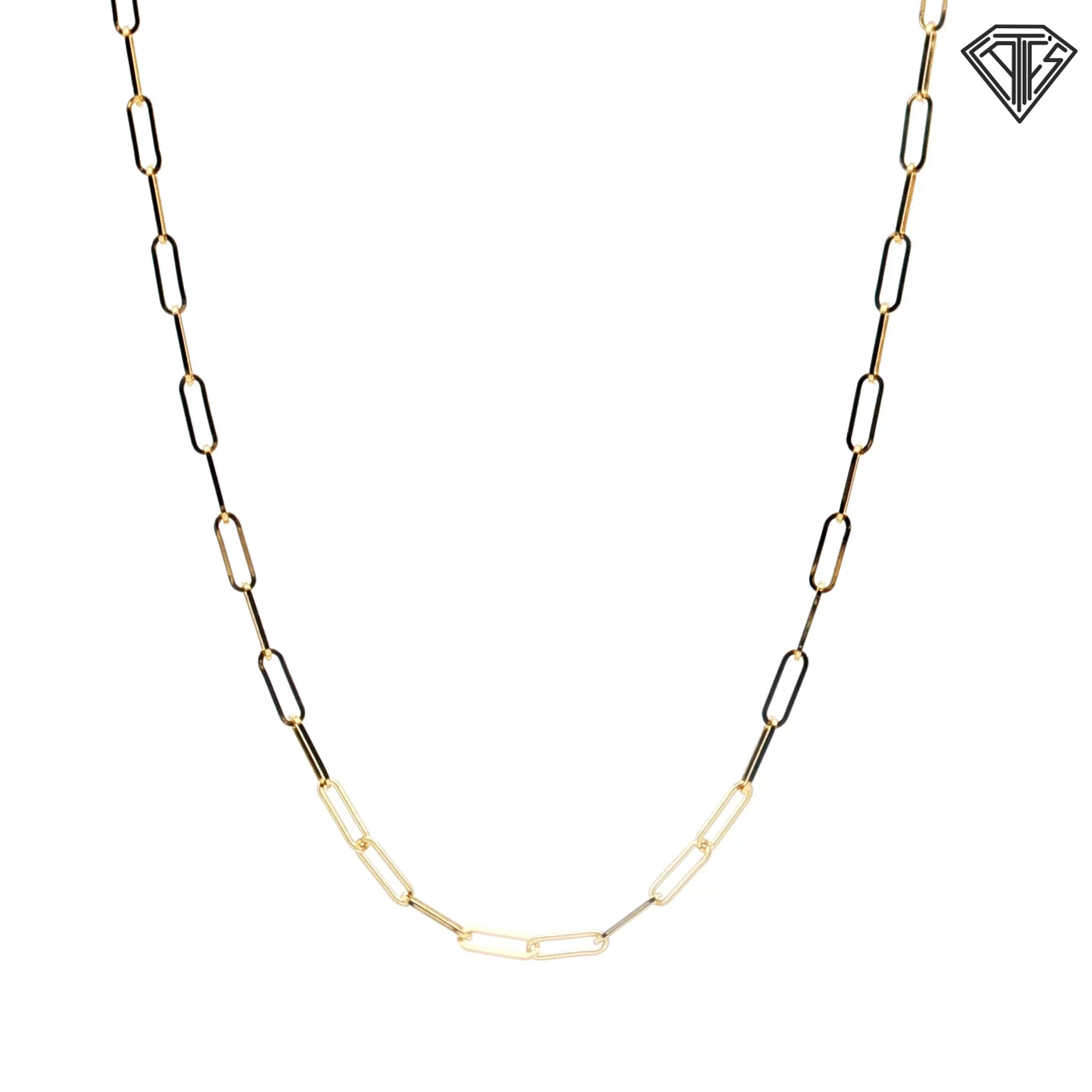 14k Yellow Gold Open Link Necklace 3.00 gram 18"inch