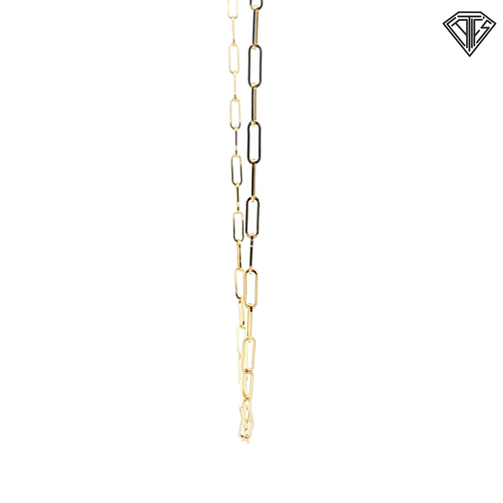 14k Yellow Gold Open Link Necklace 3.00 gram 18"inch
