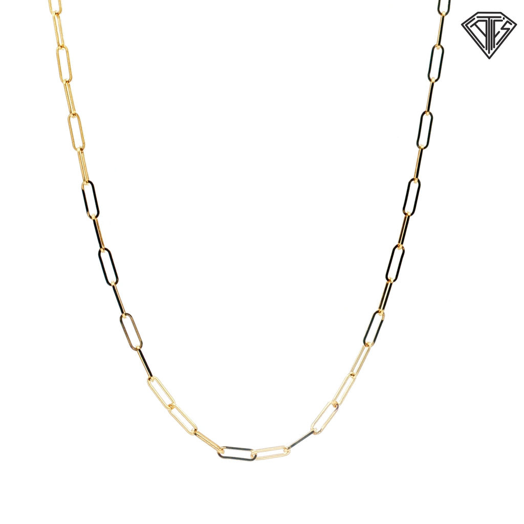 14k Yellow Gold Open Link Necklace 3.00 gram 18"inch