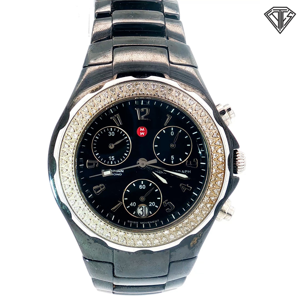 Pre-Loved Michele Tahatian Black Ceramic / Sapphire Crystal/ Chronograph/ 35mm