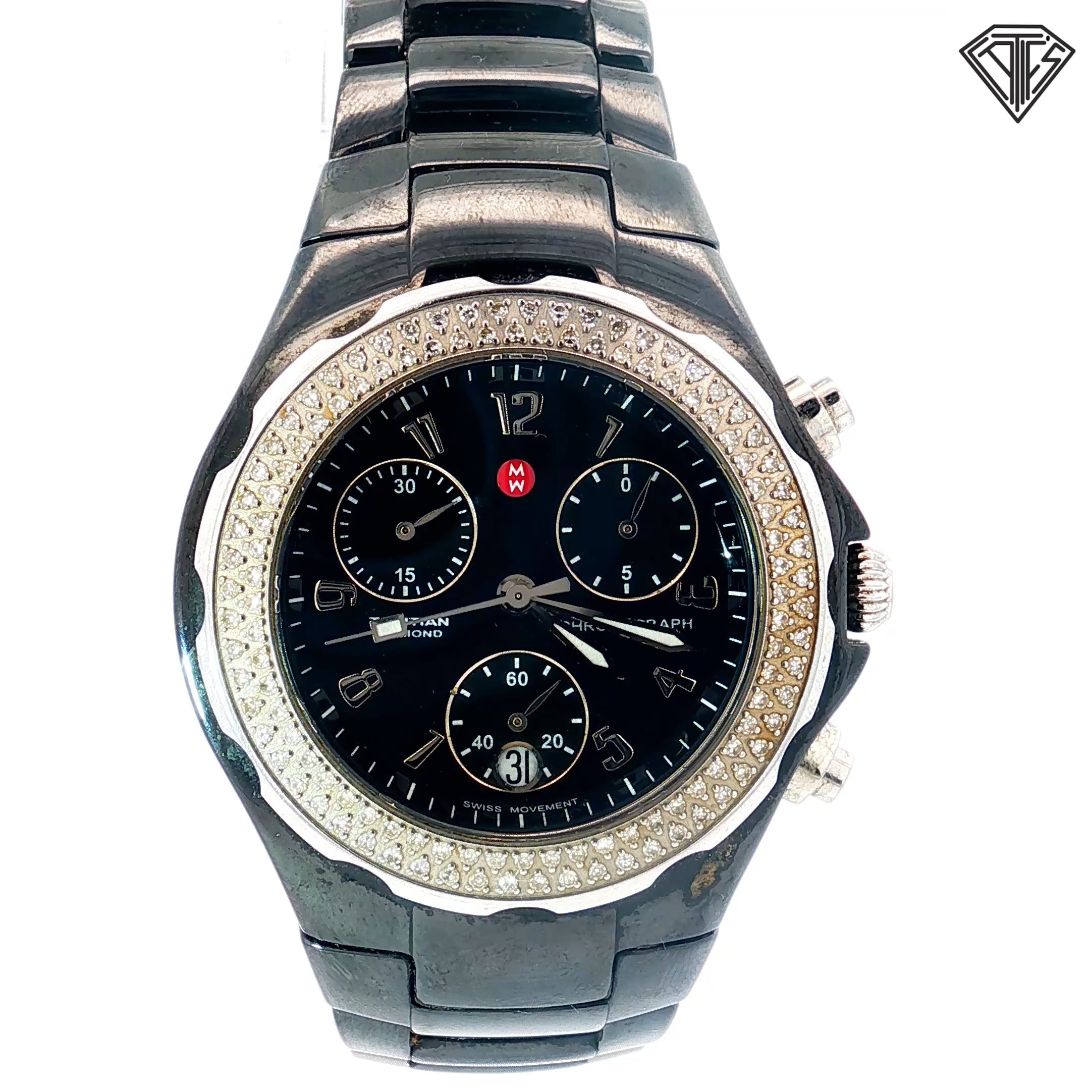 Pre-Loved Michele Tahatian Black Ceramic / Sapphire Crystal/ Chronograph/ 35mm
