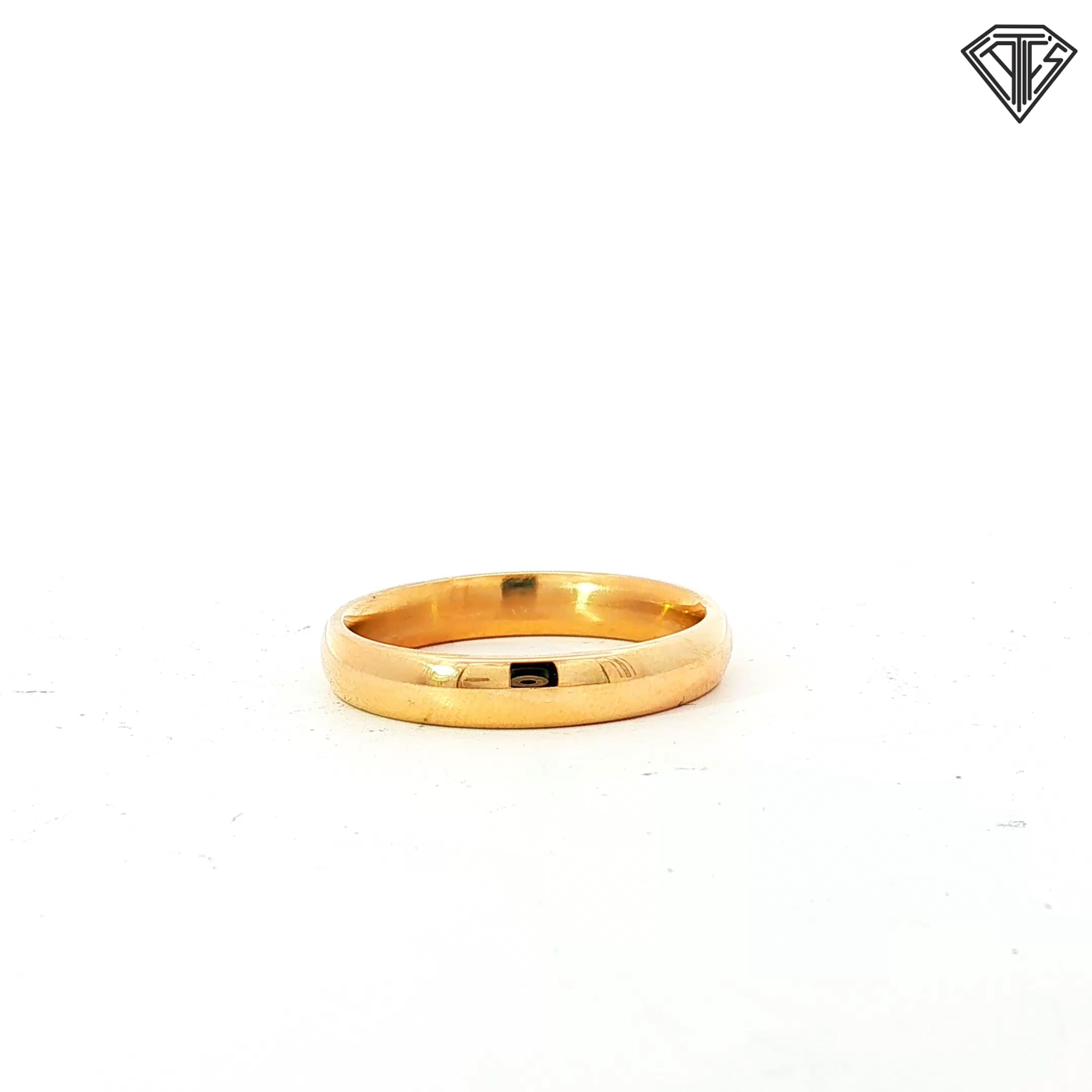 14k Yellow Gold Dome Comfort Fit  Wedding Band 6.3 gram  4mm Size 11