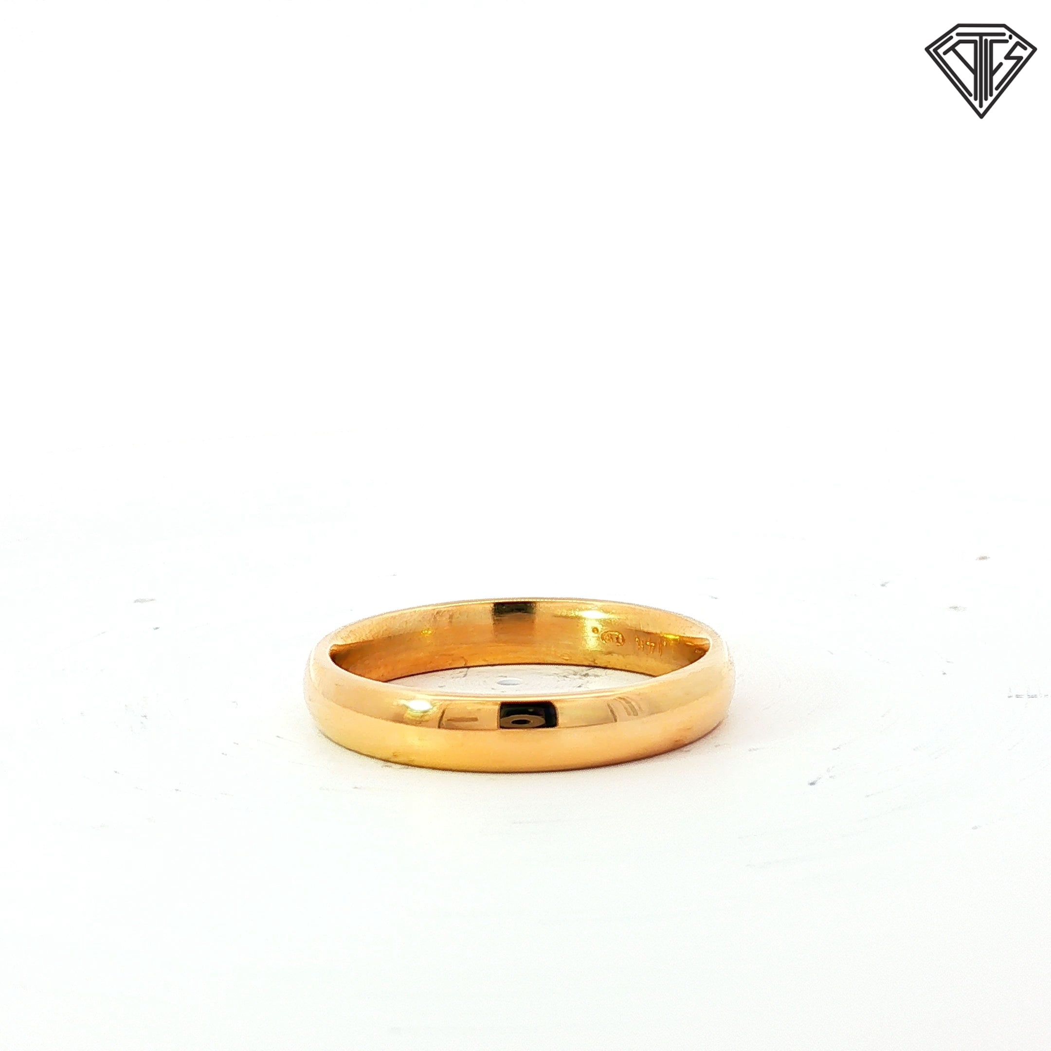 14k Yellow Gold Dome Comfort Fit  Wedding Band 6.3 gram  4mm Size 11
