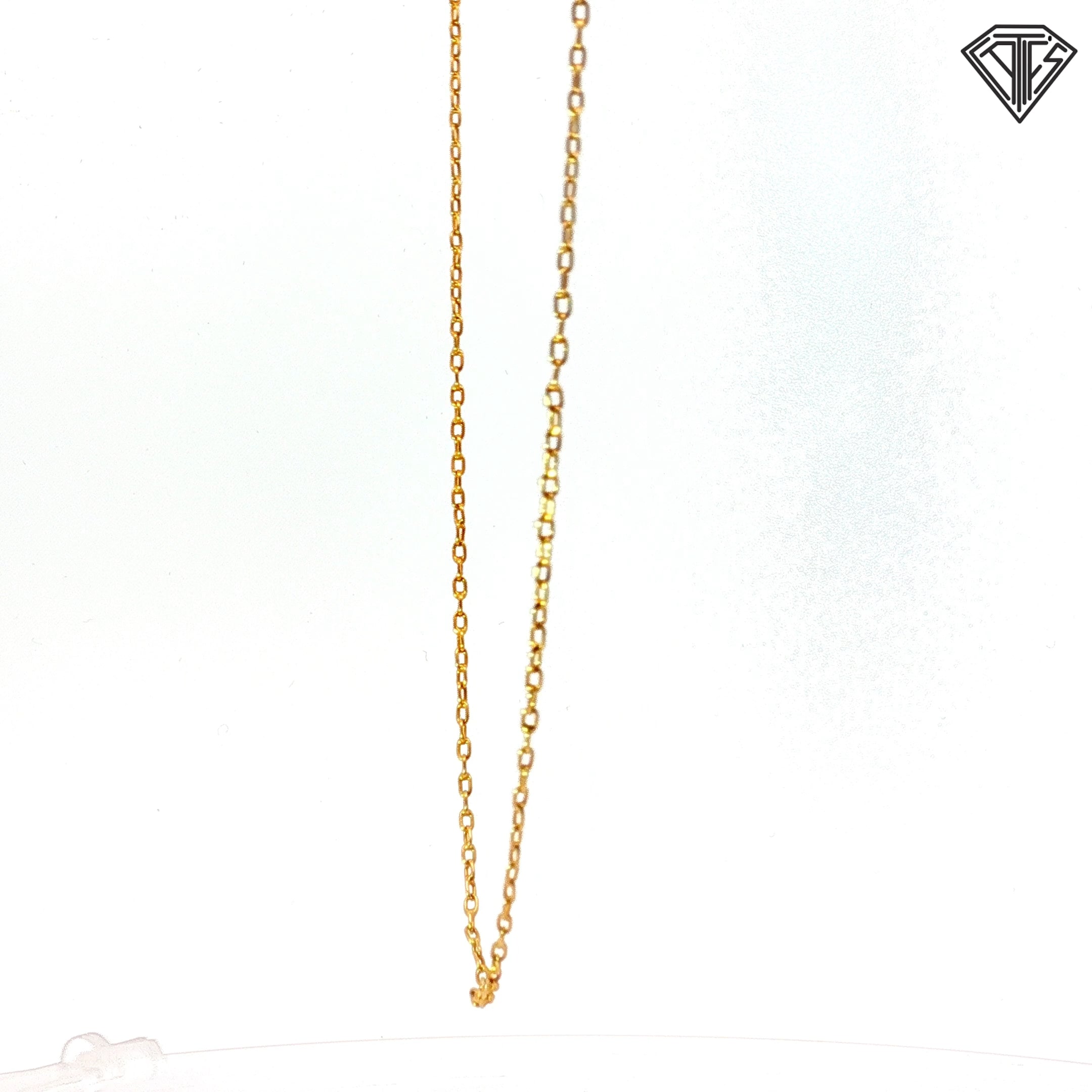 18k Yellow Gold Link Necklace 4.00 gram 24"inch