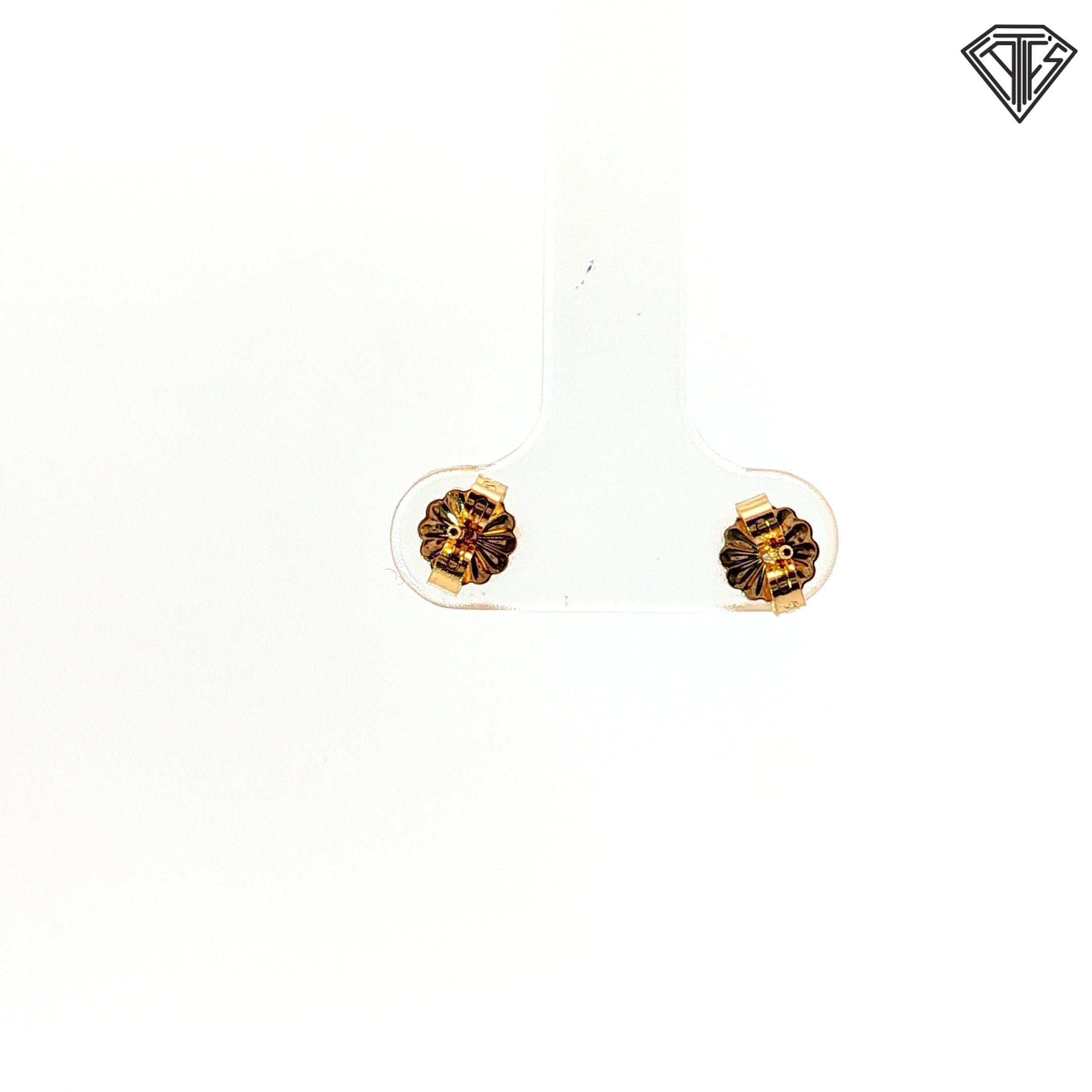 14k Yellow Gold .45ct G I1 Round Studs Earrings