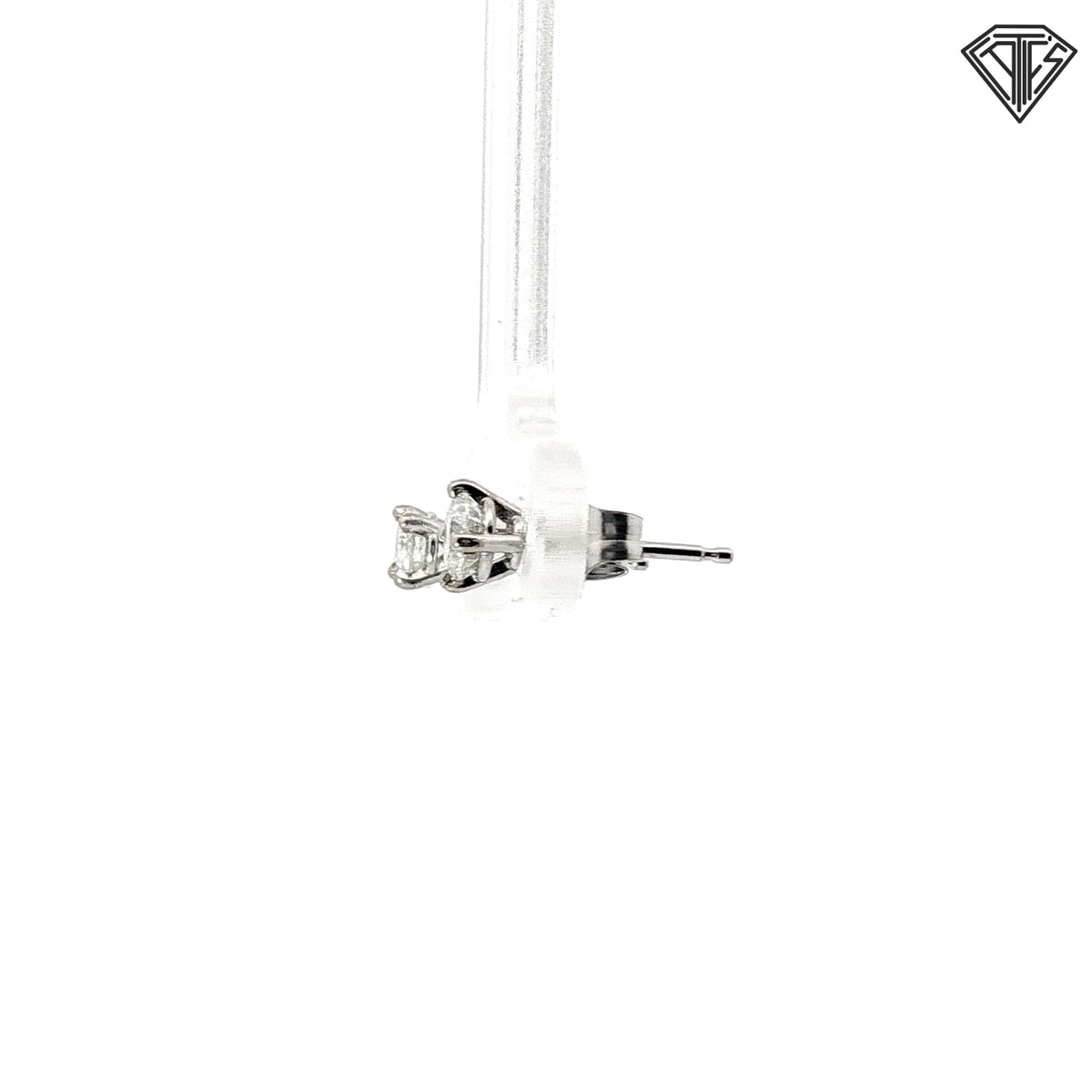 14k White Gold .45ct G I1 Round Studs Earrings