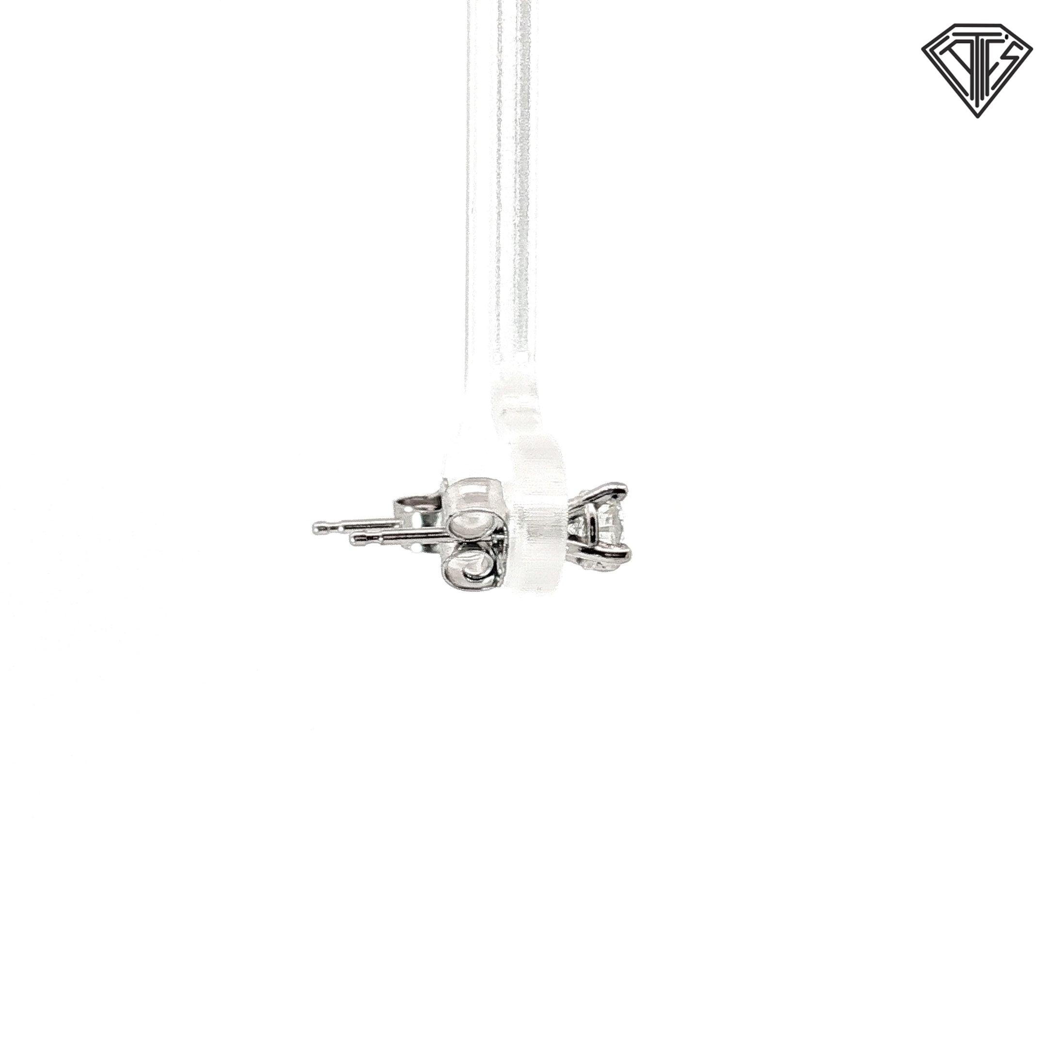 14k White Gold .45ct G I1 Round Studs Earrings