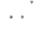 14k White Gold .10ct G SI1 Round Diamond Stud Earrings
