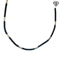 Pre-Loved Lagos Black Silver Station Ceramic Beaded Necklace 16”