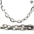 Silver (925) Mexican Chain and Bracelet Set 177.4 gram 9"inch Bracelet / 20" inch Chain