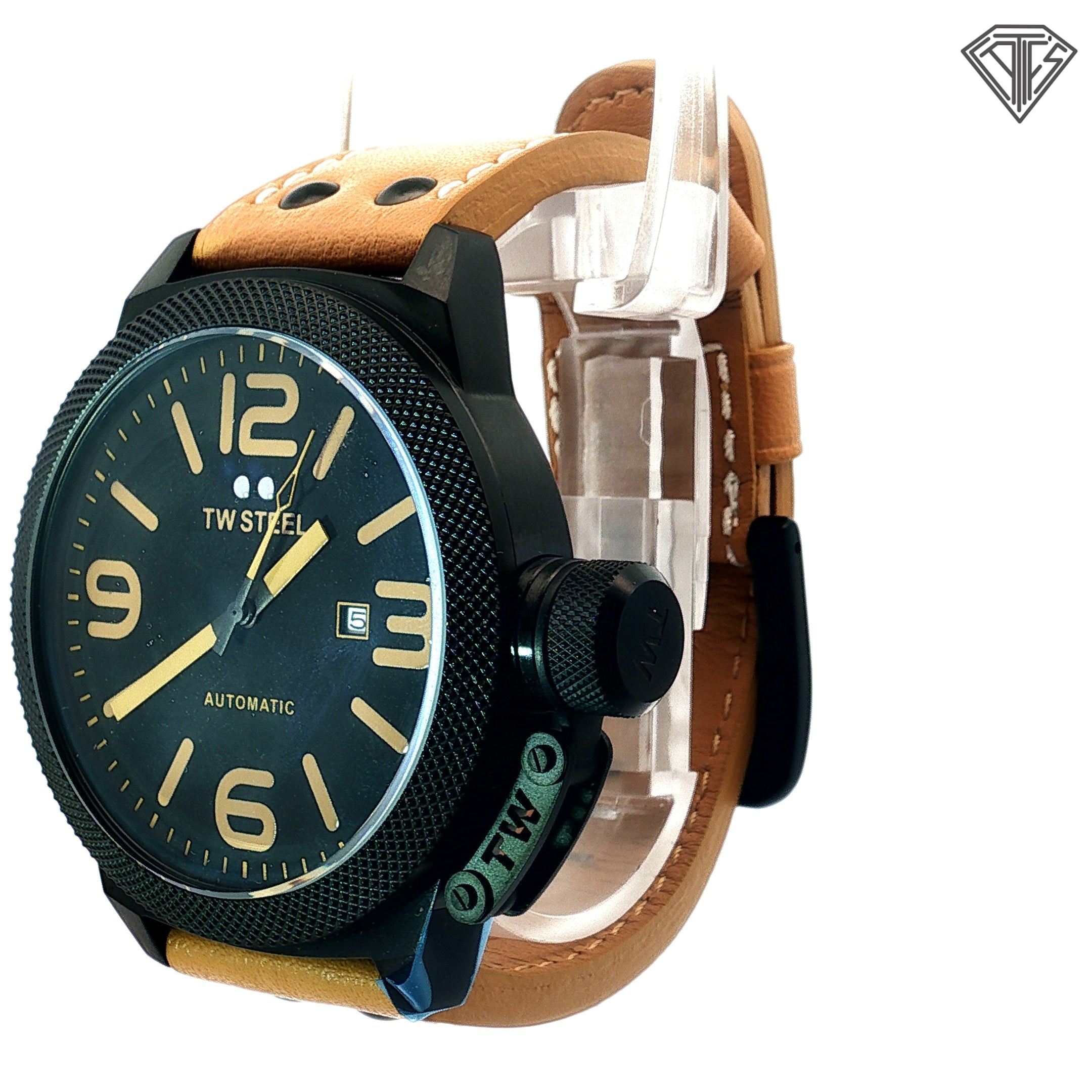 Pre-Owned TW Steel Canteen Automatic /Tan Leather / Strap/ 45mm /with Box