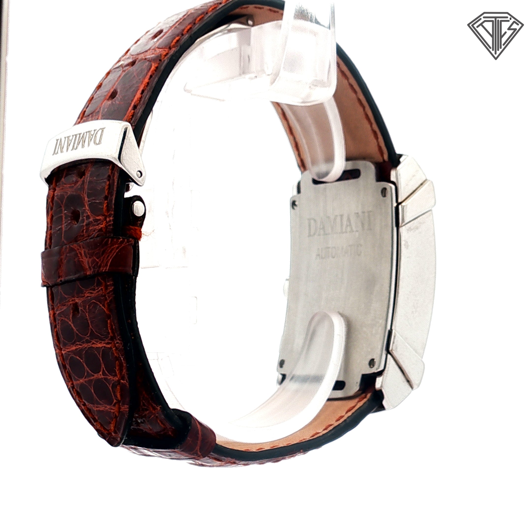 Pre-Owned Damiani Ego Ladies Leather Band /Silver Dial / Automatic/ 27mm