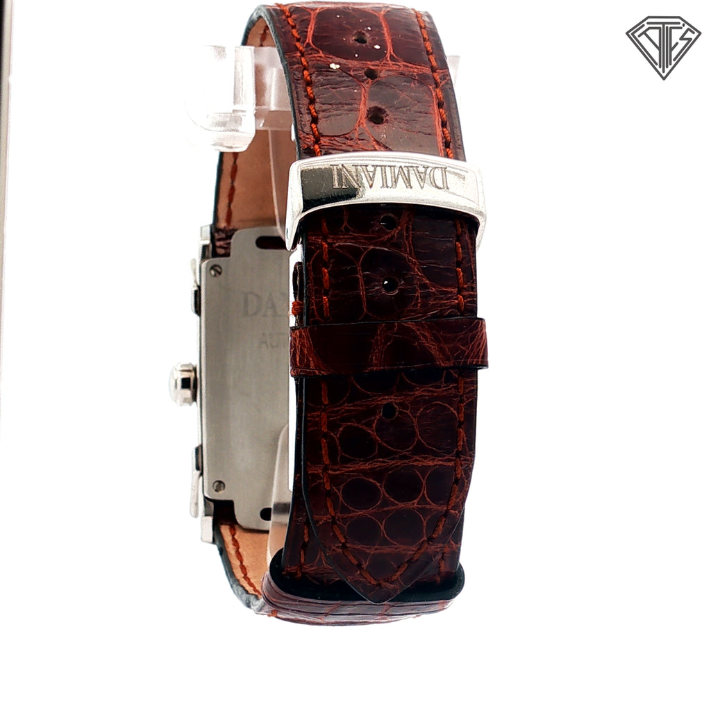 Pre-Owned Damiani Ego Ladies Leather Band /Silver Dial / Automatic/ 27mm