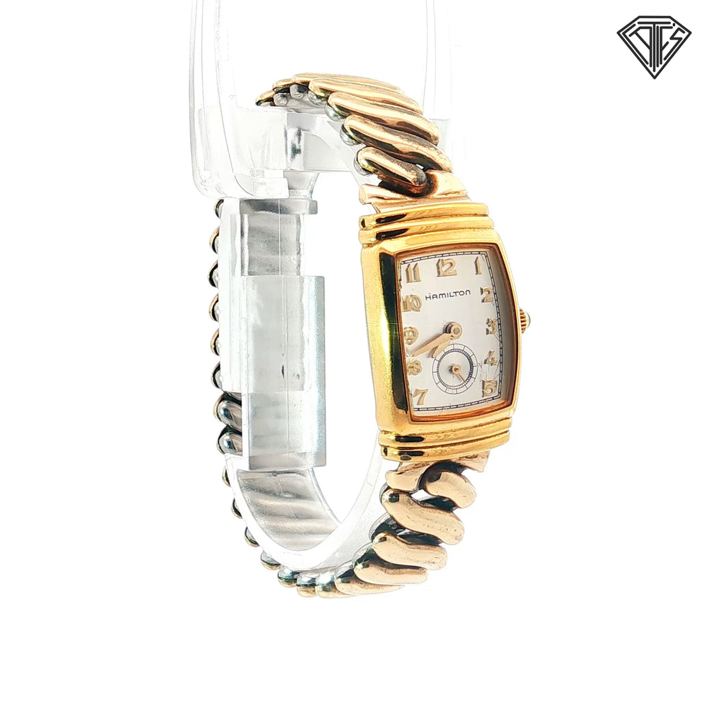 Pre-Owned Vintage Hamilton Benton Stretchy Bracelet Watch 22mm x 25mm