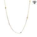 14k Yellow Gold .25ct G VS2 Round Diamond By the Yard Necklace 18"inch