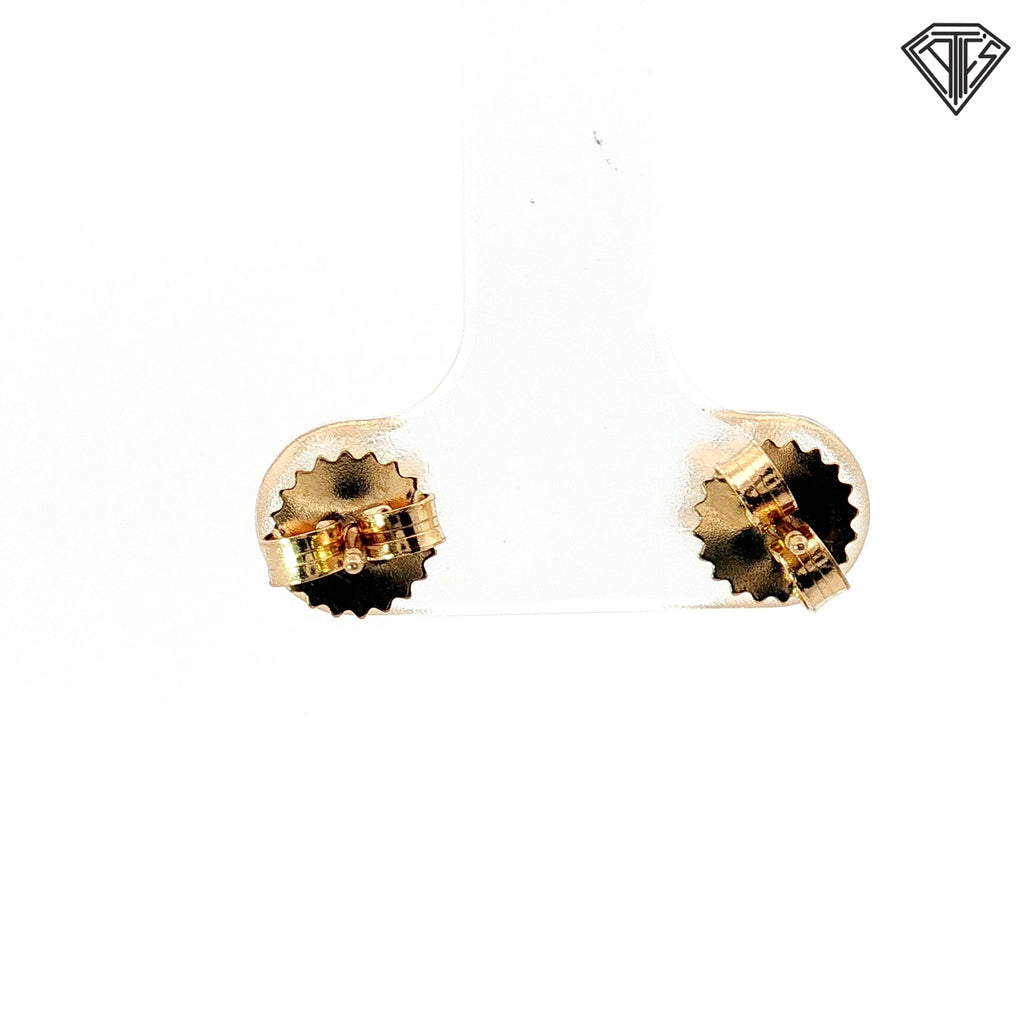 14k Yellow Gold 1.45ct H VS2 Round Diamond (6) Prong Diamond Stud Earrings