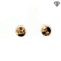 14k Yellow Gold 1.45ct H VS2 Round Diamond (6) Prong Diamond Stud Earrings