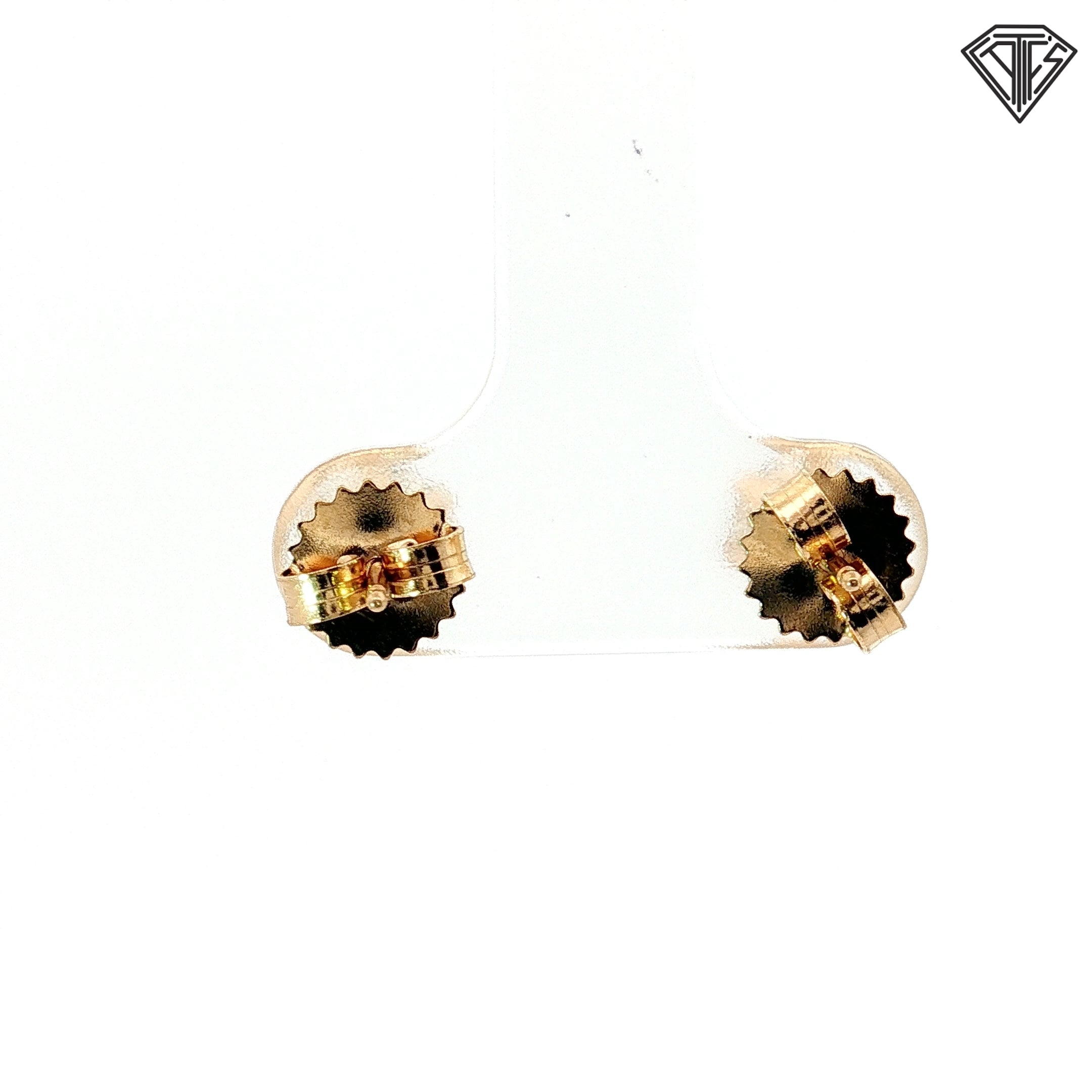 14k Yellow Gold 1.45ct H VS2 Round Diamond (6) Prong Diamond Stud Earrings
