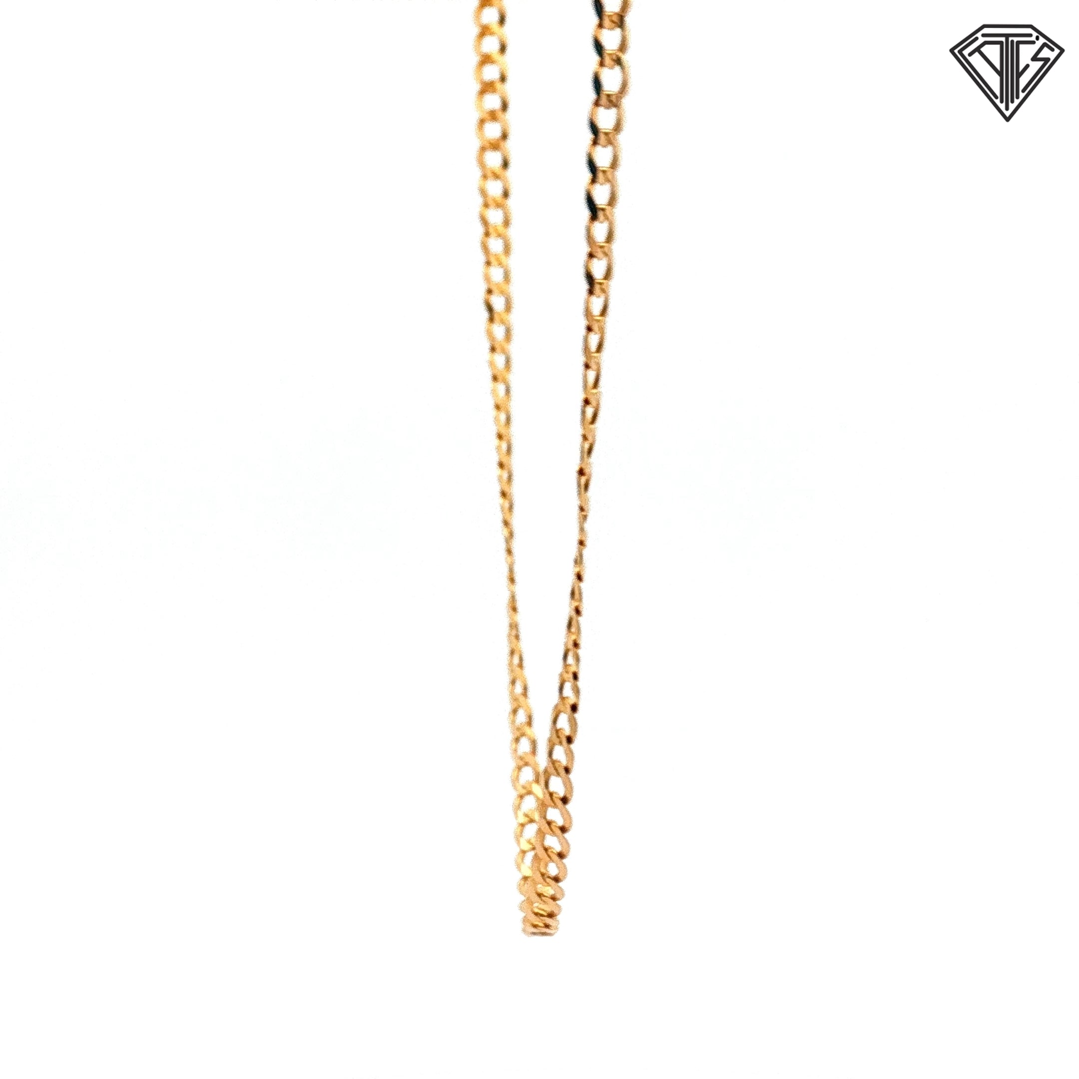 14k Yellow Gold Open Curb Necklace 7.8 gram 20" inch