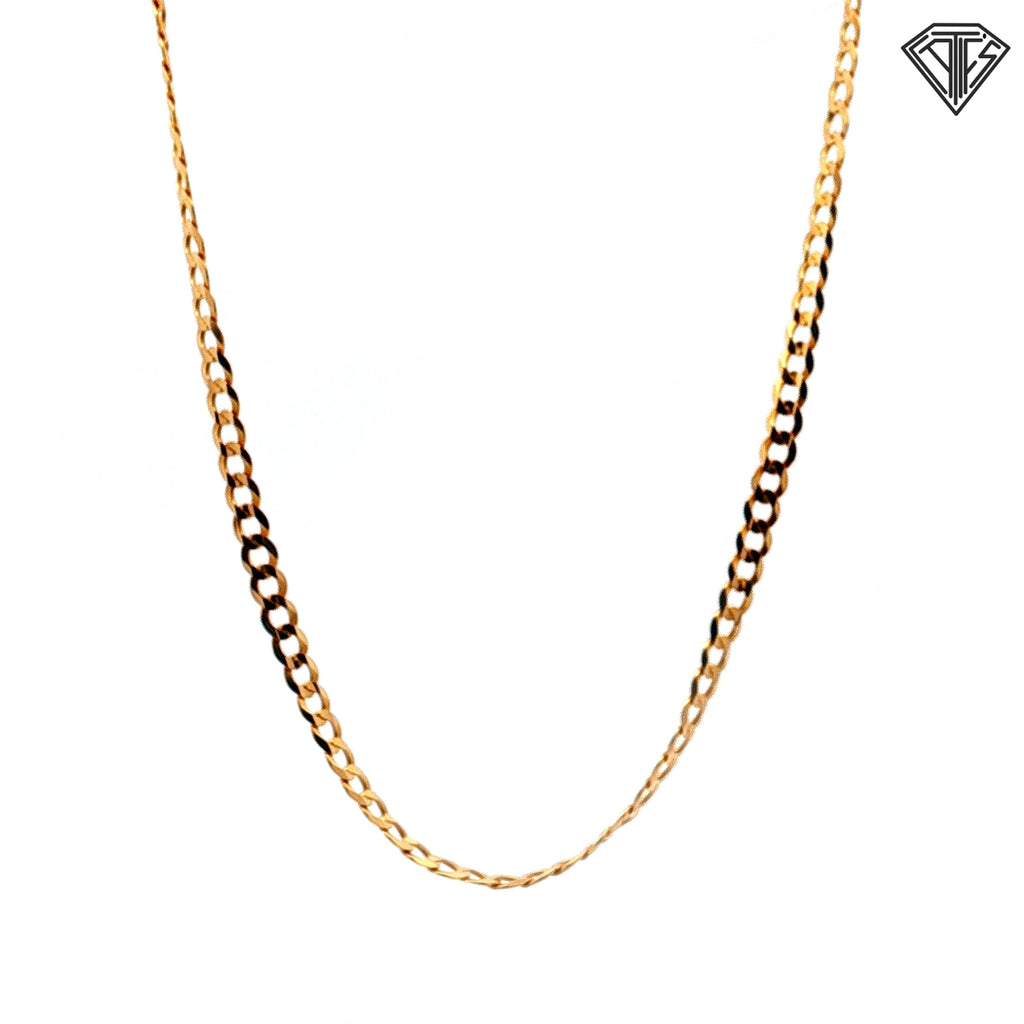 14k Yellow Gold Open Curb Necklace 7.8 gram 20" inch