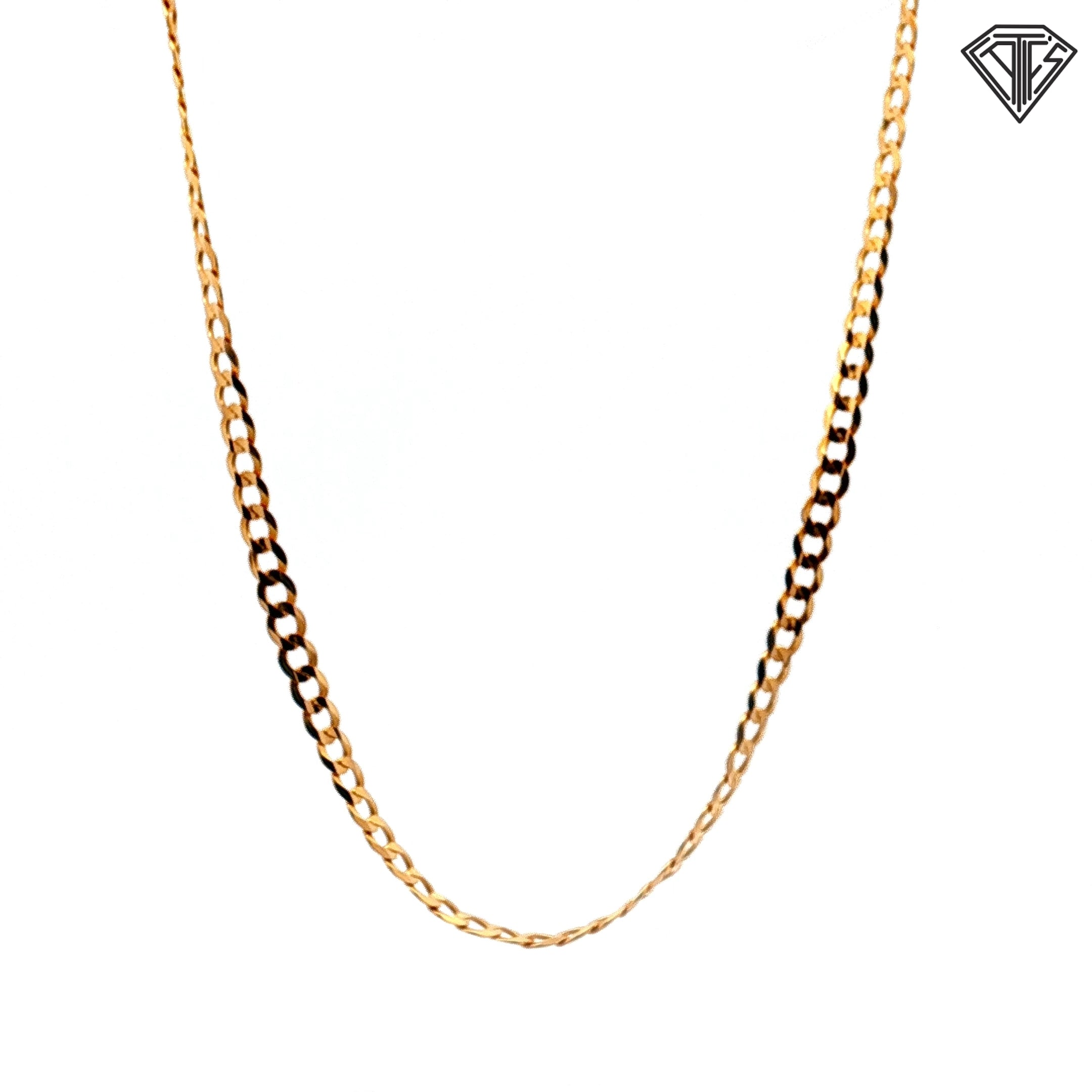 14k Yellow Gold Open Curb Necklace 7.8 gram 20" inch