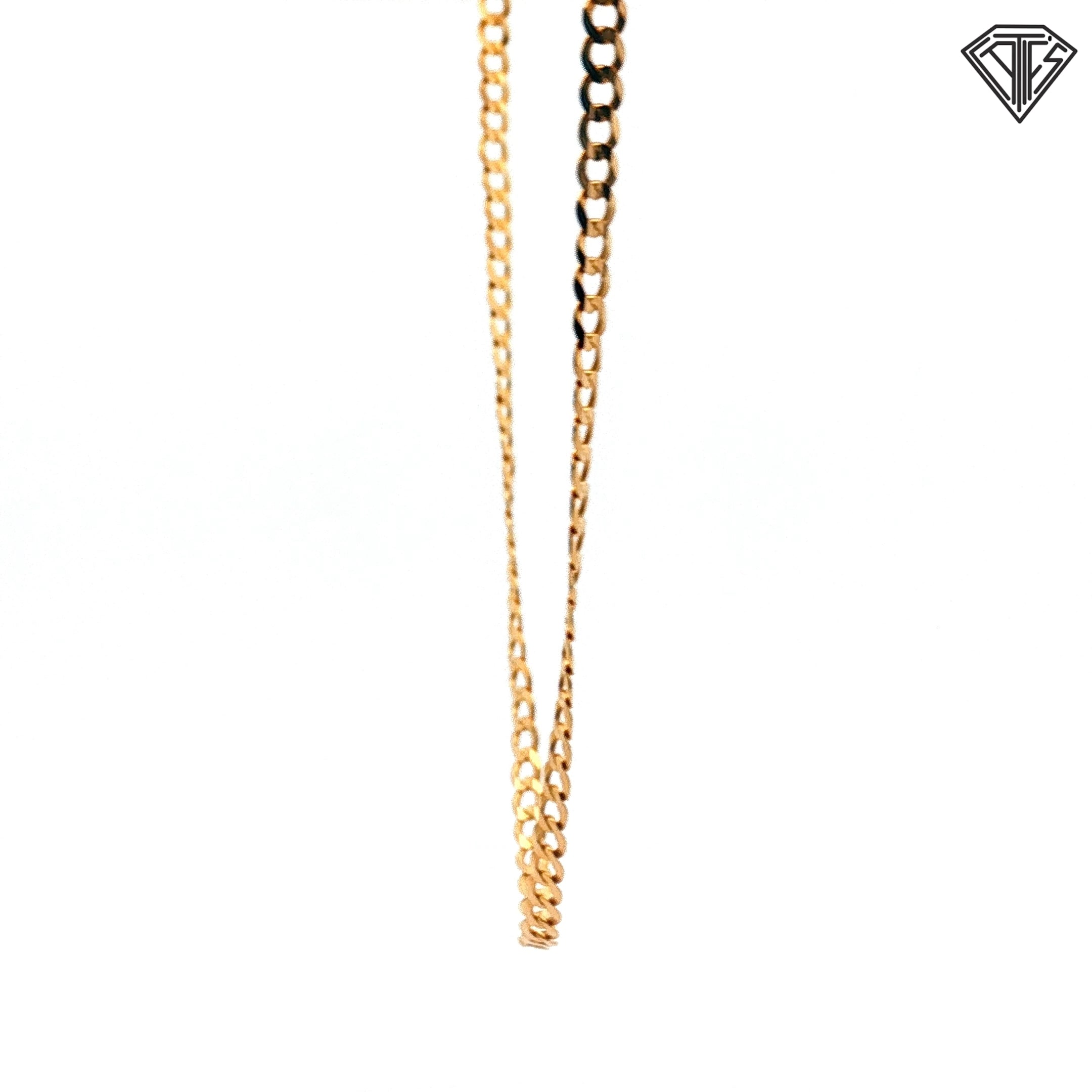 14k Yellow Gold Open Curb Necklace 7.8 gram 20" inch