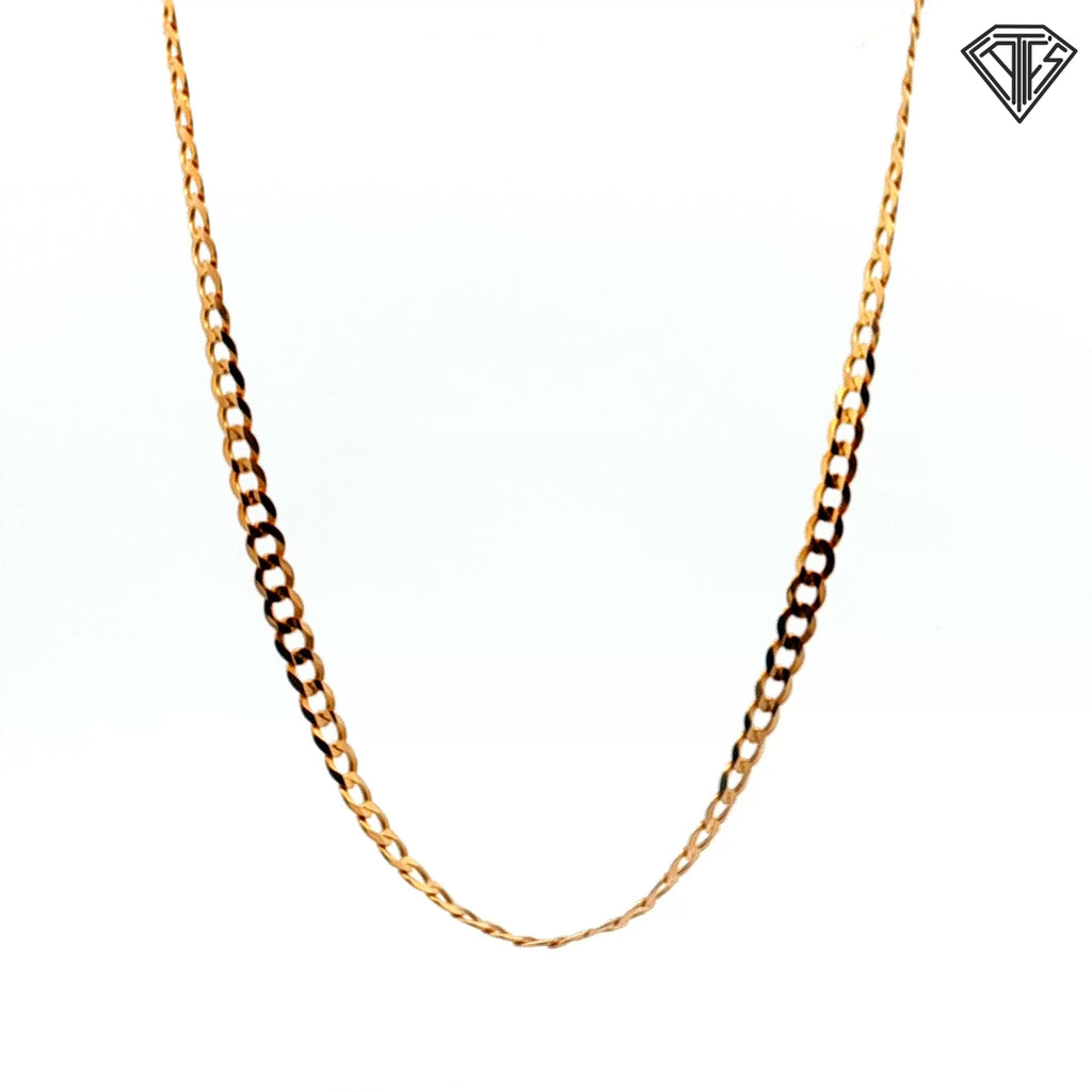14k Yellow Gold Open Curb Necklace 7.8 gram 20" inch