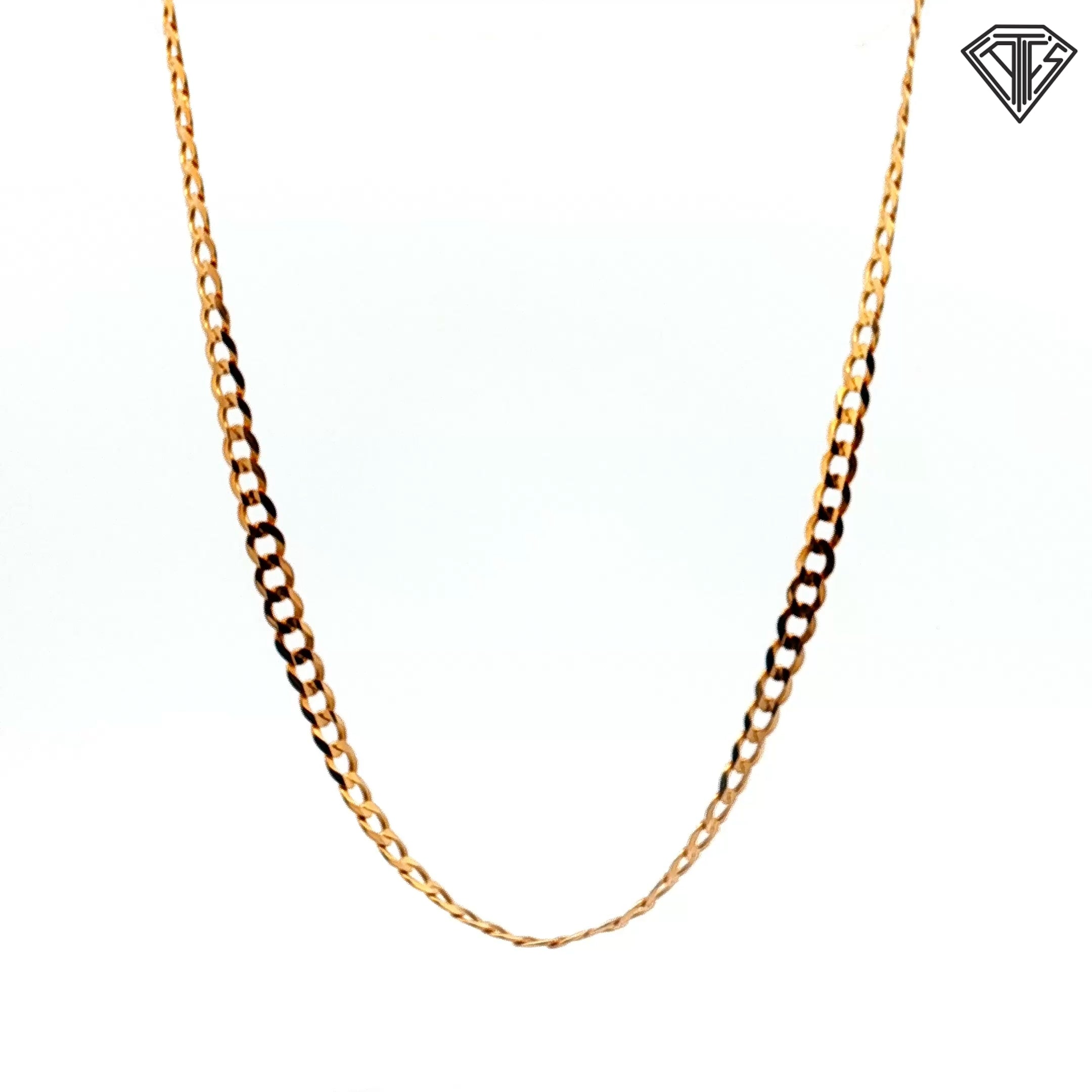 14k Yellow Gold Open Curb Necklace 7.8 gram 20" inch